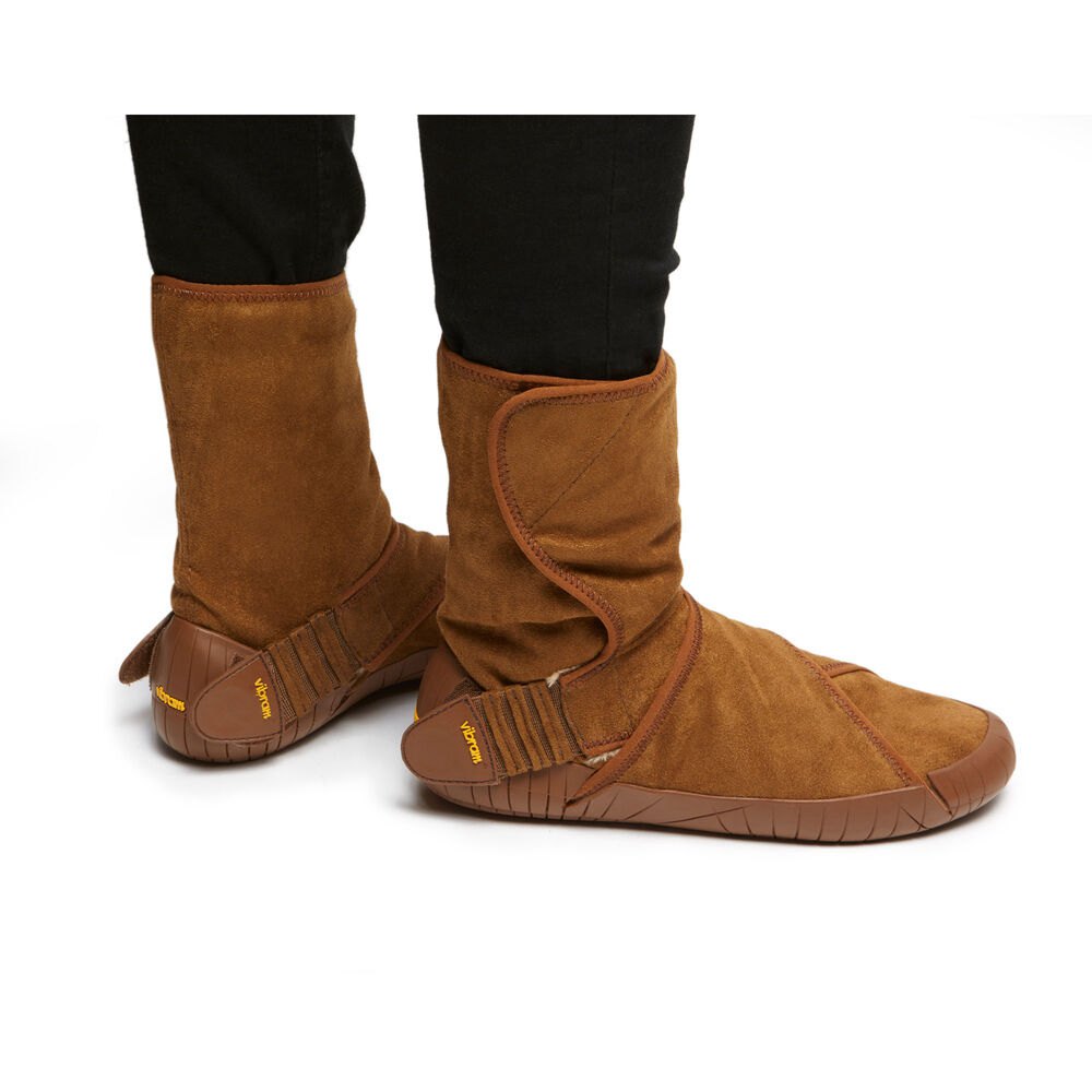Botas Hombre Marrom - Furoshiki Classic Shearling Mid - KNUFMD-279